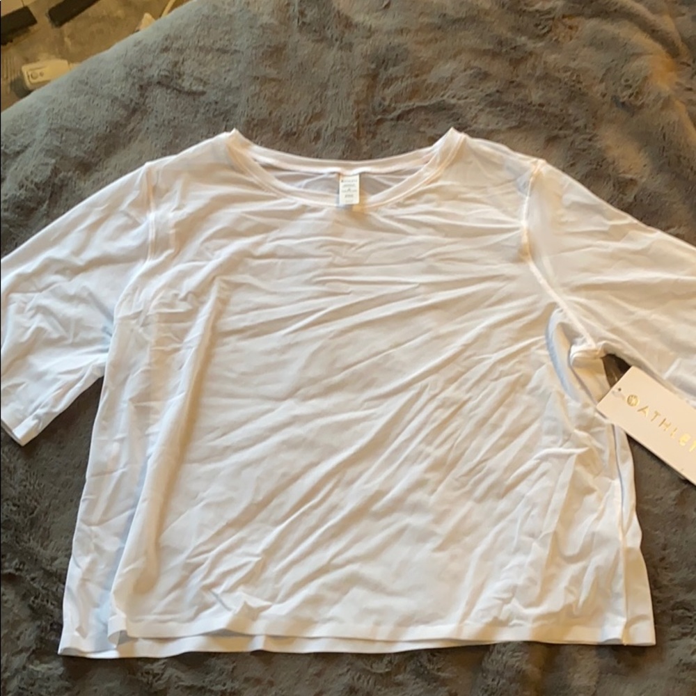 White Mesh Athletic Top